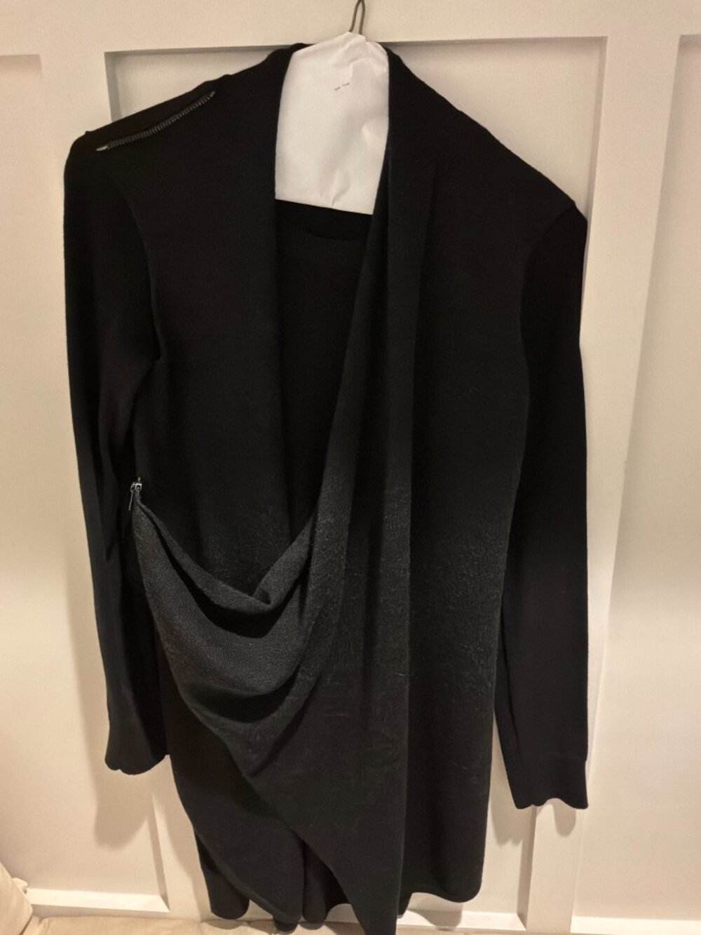 AllSaints Drina black convertible drape sweater dress size 0 - Picture 5 of 12